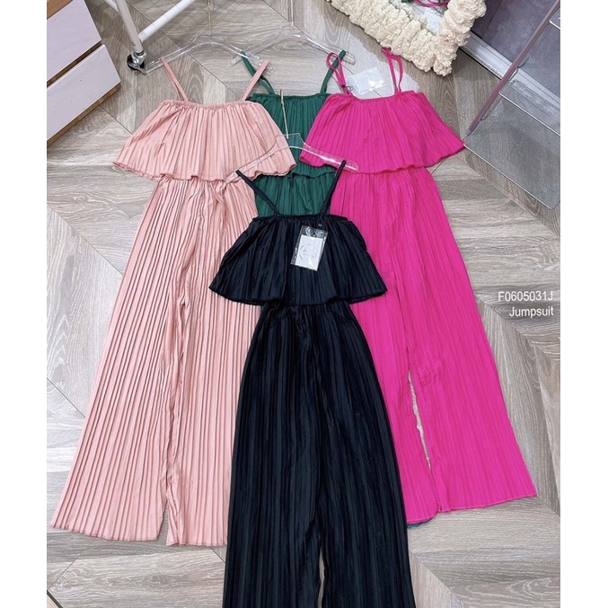 Jumpsuits dài 2 dây xếp ly