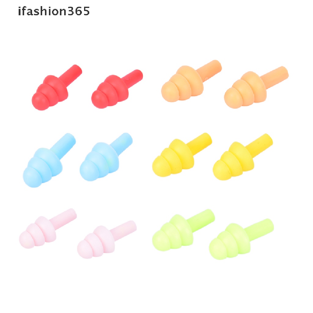 Set 10 Cặp Nút Bịt Tai Bằng Silicon Mềm Chống Ồn Khi Bơi Lội