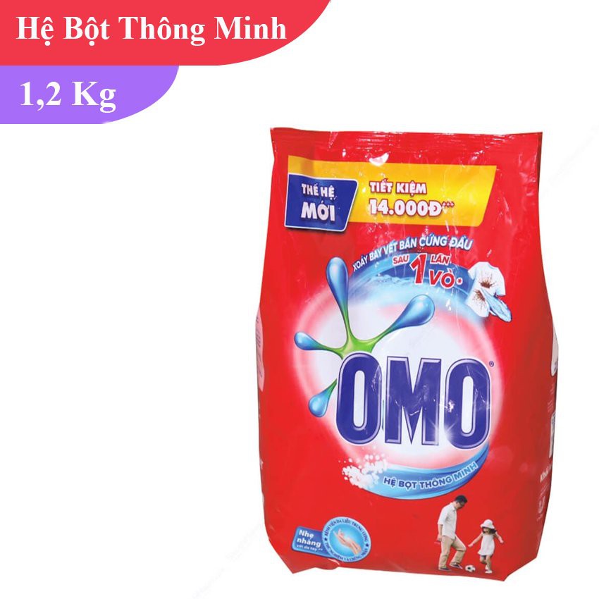 Bột giặt omo 800g, 1,2kg