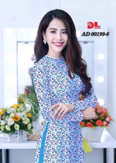 Vải áo dài hoa nhí