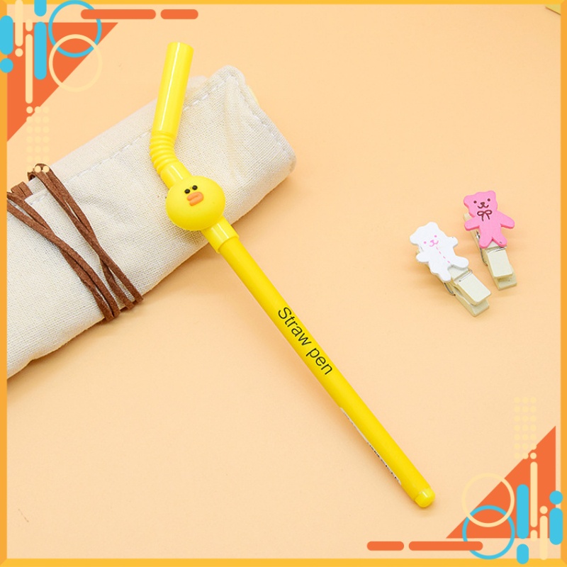 Bút Bi Hình Ống Hút Các Con Vật Ngộ Nghĩnh