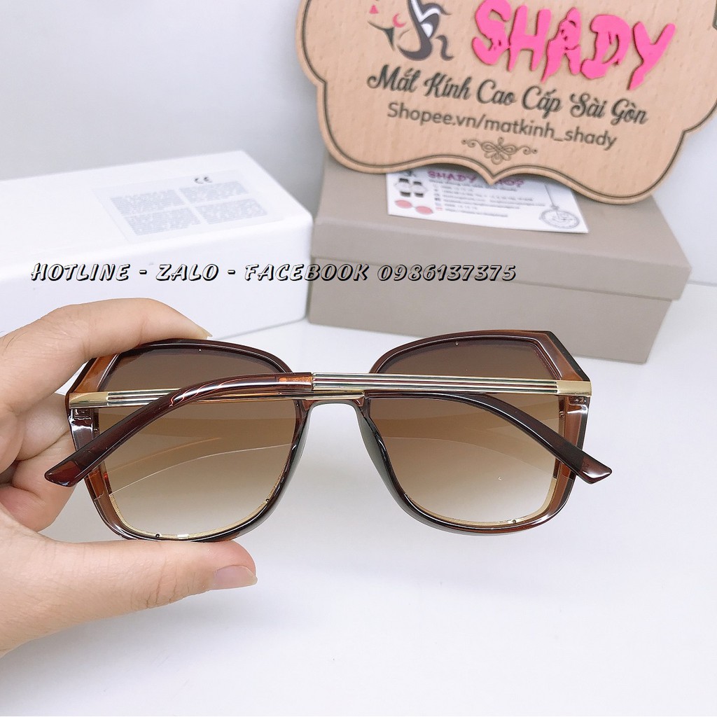 Mắt Kính Nữ Cao Cấp Màu Nâu Viền Kim Loại Full Box | BigBuy360 - bigbuy360.vn