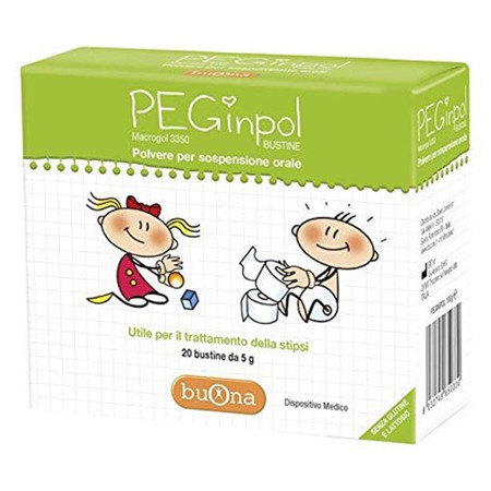 Bột uống hỗ trợ táo bón Peginpol hộp 20 gói. Giúp nhuận tràng, làm mềm phân (hàng chính hãng Buona ý)