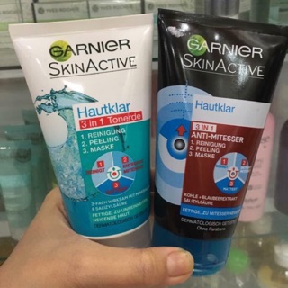 Sữa rửa mặt Ganier SkinActive Hautkla 3in1 - Xách tay Đức