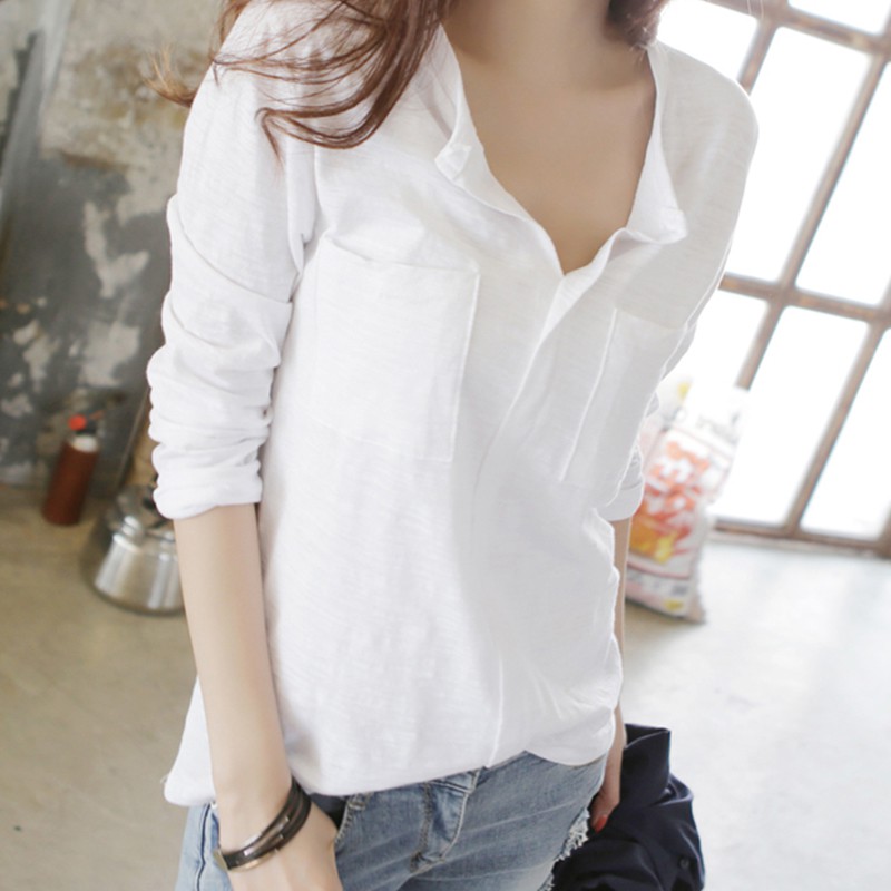New spring clothes Korean women's long sleeved T-shirt