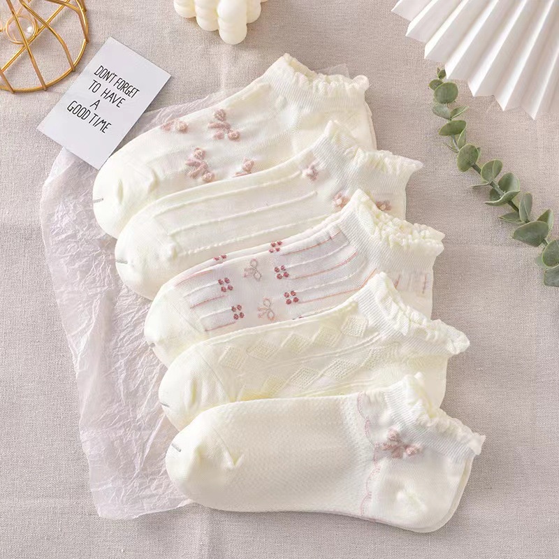 Vớ Cổ Thấp Mỏng Phong Cách Nhật Bản Thời Trang Xuân Hè Cho Nữ