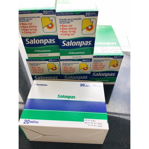 10 hộp Dán giảm đau SALONPAS