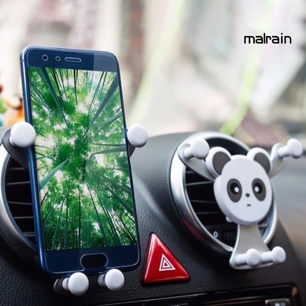 Giá Đỡ Điện Thoại Gắn Lỗ Thông Gió Xe Hơi Hình Gấu Trúc Đáng Yêu