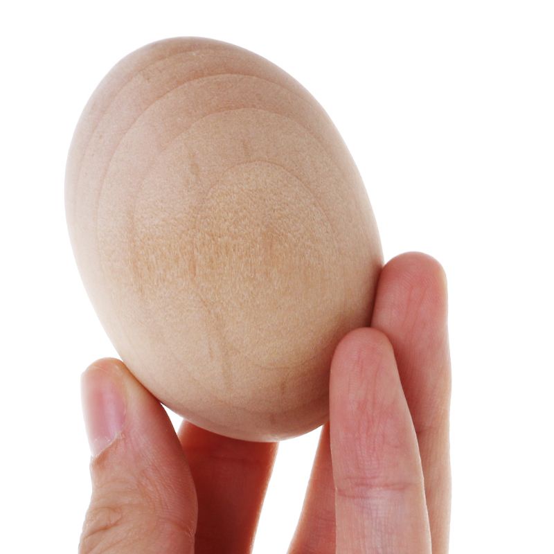 Trứng Gỗ Tự Nhiên Dùng Vẽ Tranh DIY Sáng Tạo