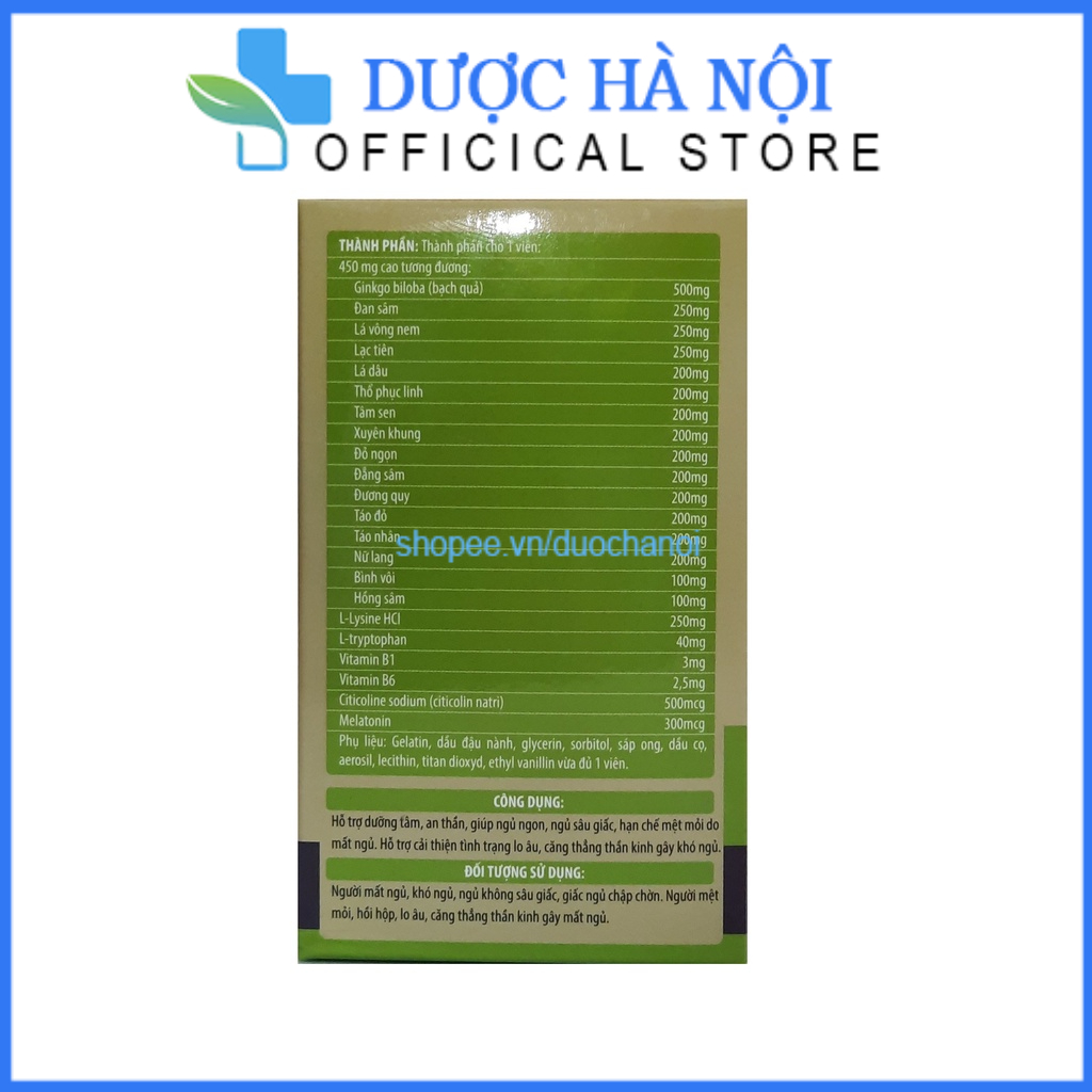 Viên ngủ ngon dưỡng tâm an thần giúp ngủ ngon sâu giấc , giảm căng thẳng , lo âu ,stress – hộp 30 viên