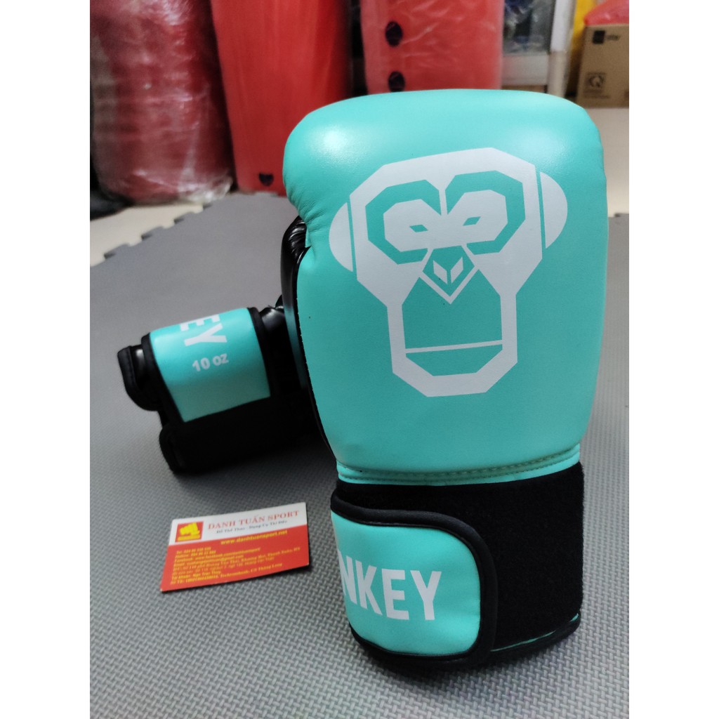 [Hình Monkey Trẻ Trung] Găng Tay Boxing, Bao Tay Đấm Bốc Monkey chất da đẹp, phom chuẩn, In hình cực Cute