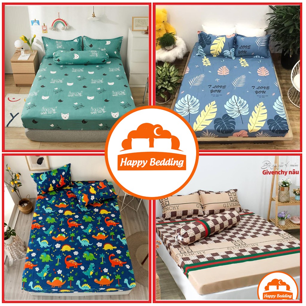 Ga Trải Giường Cotton Poly Bốn Mùa Đủ Size - HappyBedding (Bo Chun Miễn Phí) | BigBuy360 - bigbuy360.vn
