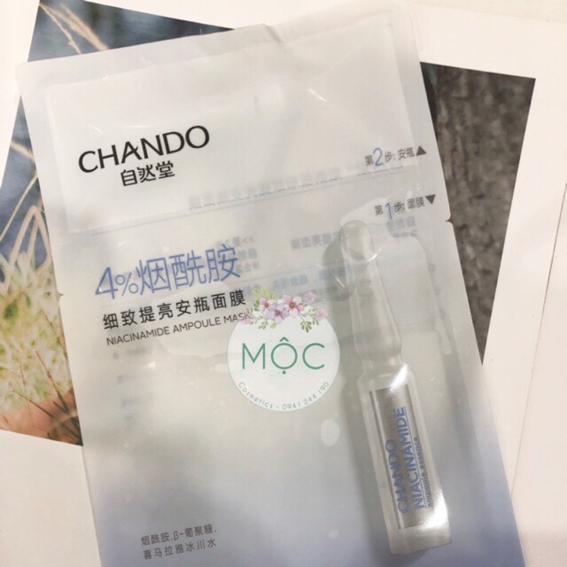 Mặt nạ Chando 2 bước Niacinamide 4% - 1M