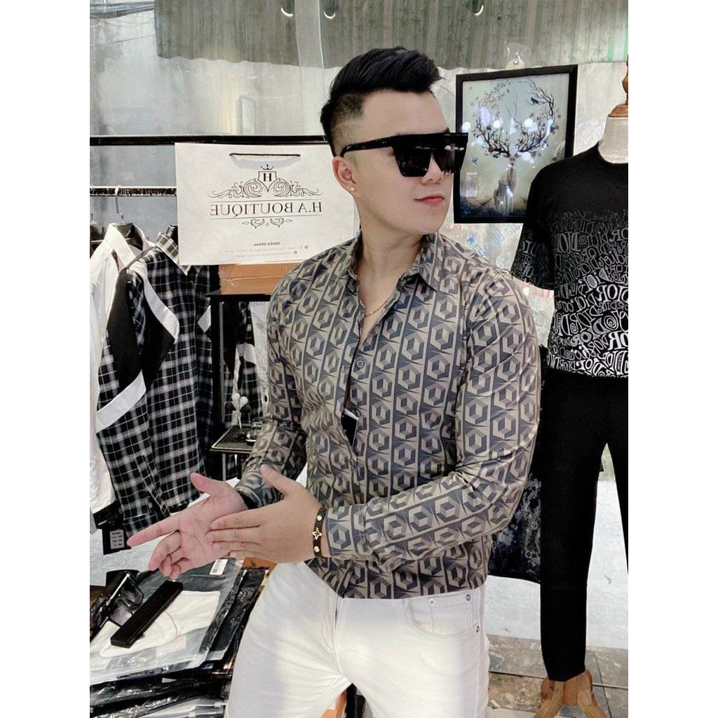 Áo sơ mi nam dài tay dáng ôm sơ cổ bẻ vải lụa thái chống nhăn chống xù | BigBuy360 - bigbuy360.vn