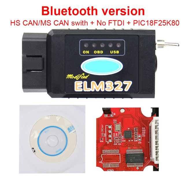Chip Điện Tử elm327 usb v1.5 ftdi ft232rl + pic18f25k80 Cho ford hs can / ms can elm 327 bluetooth obd2