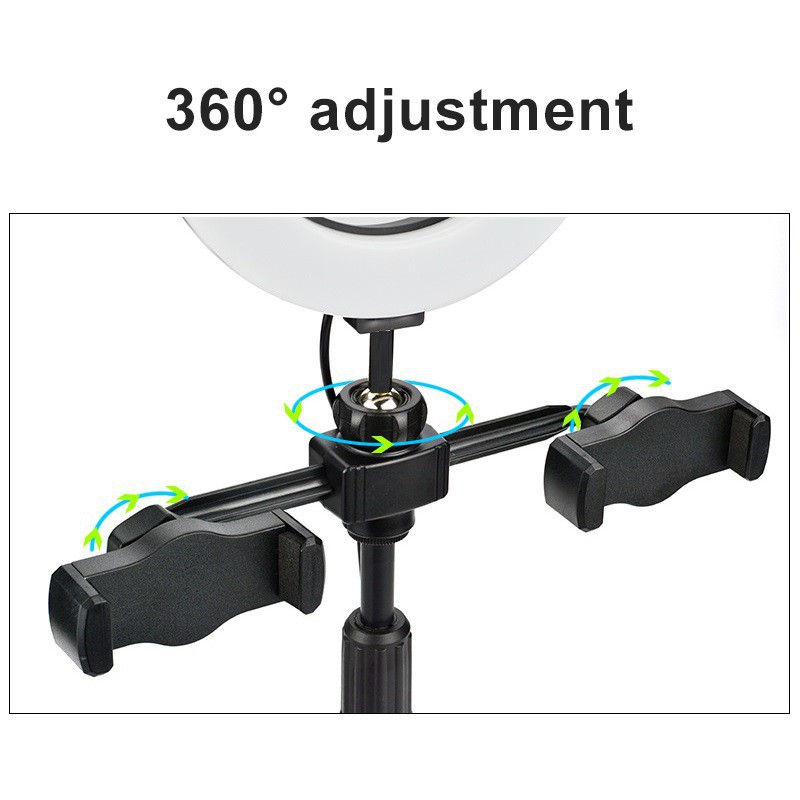 ivn170 Đèn LiveStream 16cm hỗ trợ ánh sáng chụp ảnh make up 3 chế độ - Chất liệu hợp kim chắc chắn - Phù hợp gắn các máy
