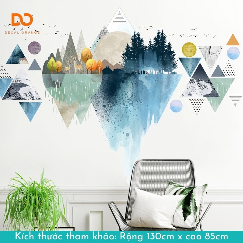 Decal dán tường, Giấy dán tường cao cấp hình cây,hoa, lá, trang trí phòng ngủ, phòng khách, tủ quần áo | BigBuy360 - bigbuy360.vn