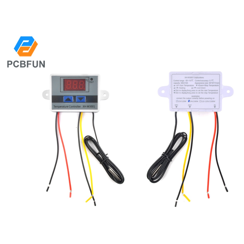Thiết bị kiểm soát nhiệt độ điện tử Pcbfun XH-W3001 12/24/220V