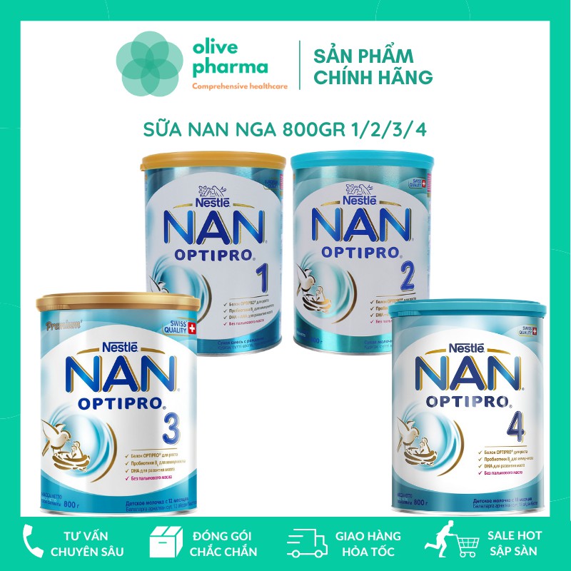 Sữa Nan Úc đủ số 1,2,3,4 800g [Date 2022]