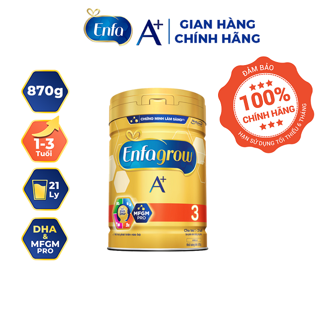 Sữa bột Enfagrow A+ 3 830g (1-3 tuổi)