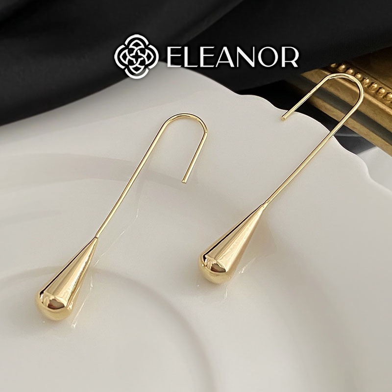 Bông tai nữ dáng dài Eleanor Accessories chuôi hình móc câu phụ kiện trang sức 4293