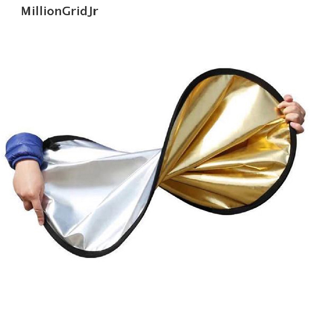 Đèn Phản Quang Mrvn 24 &quot;/ 60cm Màu Vàng / Bạc 2 Trong 1 Có Thể Gập Lại Cho Chụp Ảnh