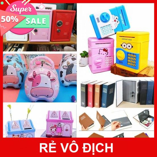 [XÃ KHO] KÉT SẮT MINI HÌNH QUYẾN SÁCH, HOẠT HÌNH, CH-0431 (THÉP), NGÔI NHÀ, BÒ SỮA, HÌNH MÈO (VÂN TAY) [HCM]