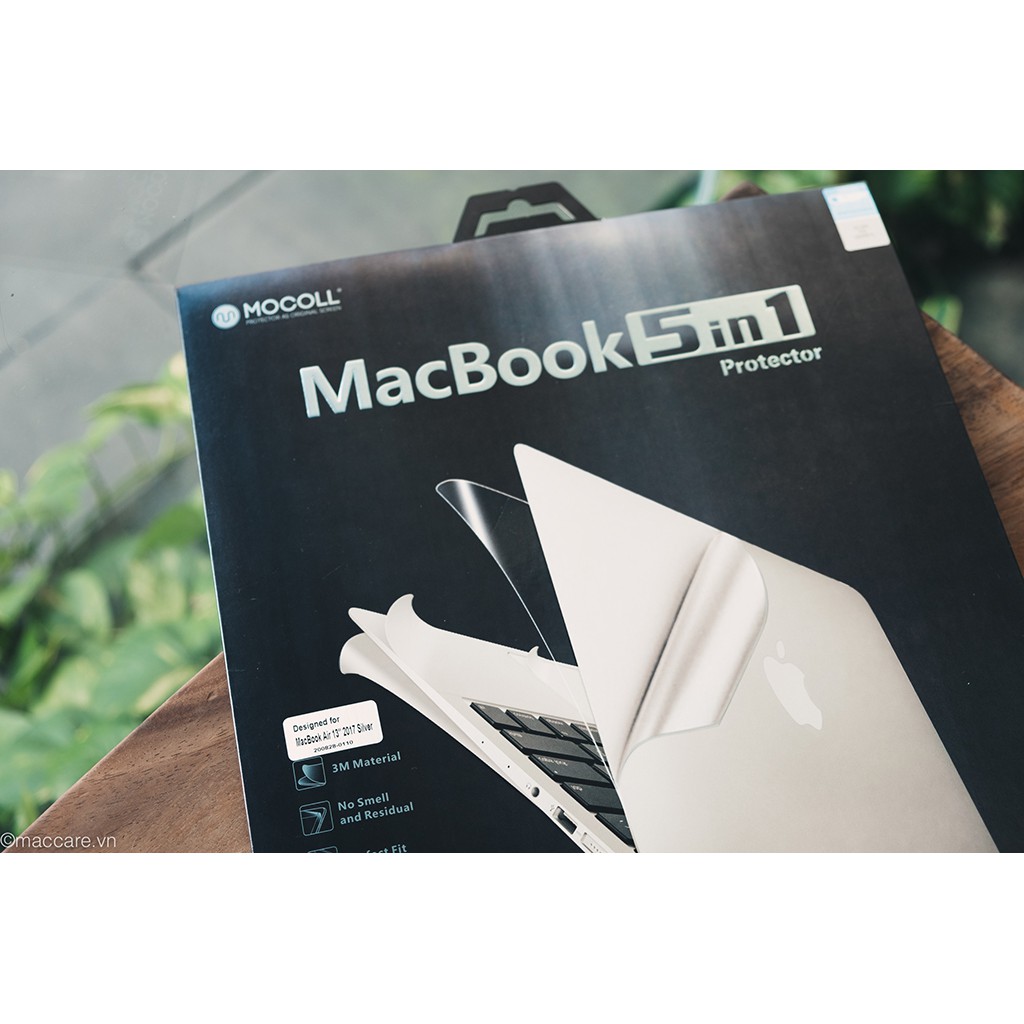 Bộ dán macbook air 2017 13.3inch mocoll 5in1