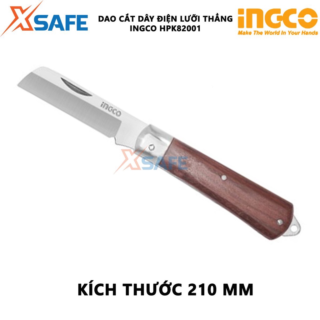 Dao tước dây điện lưỡi thẳng INGCO HPK82001 kích thước 210mm, chất liệu thép đặc biệt