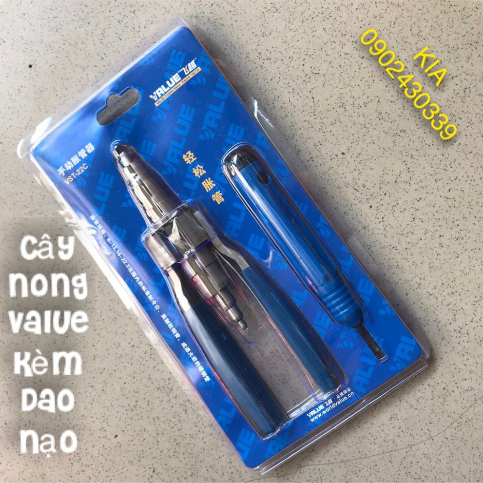 BỘ NONG ỐNG ĐỒNG VALUE VST-22C Kèm dao nạo-Nong value