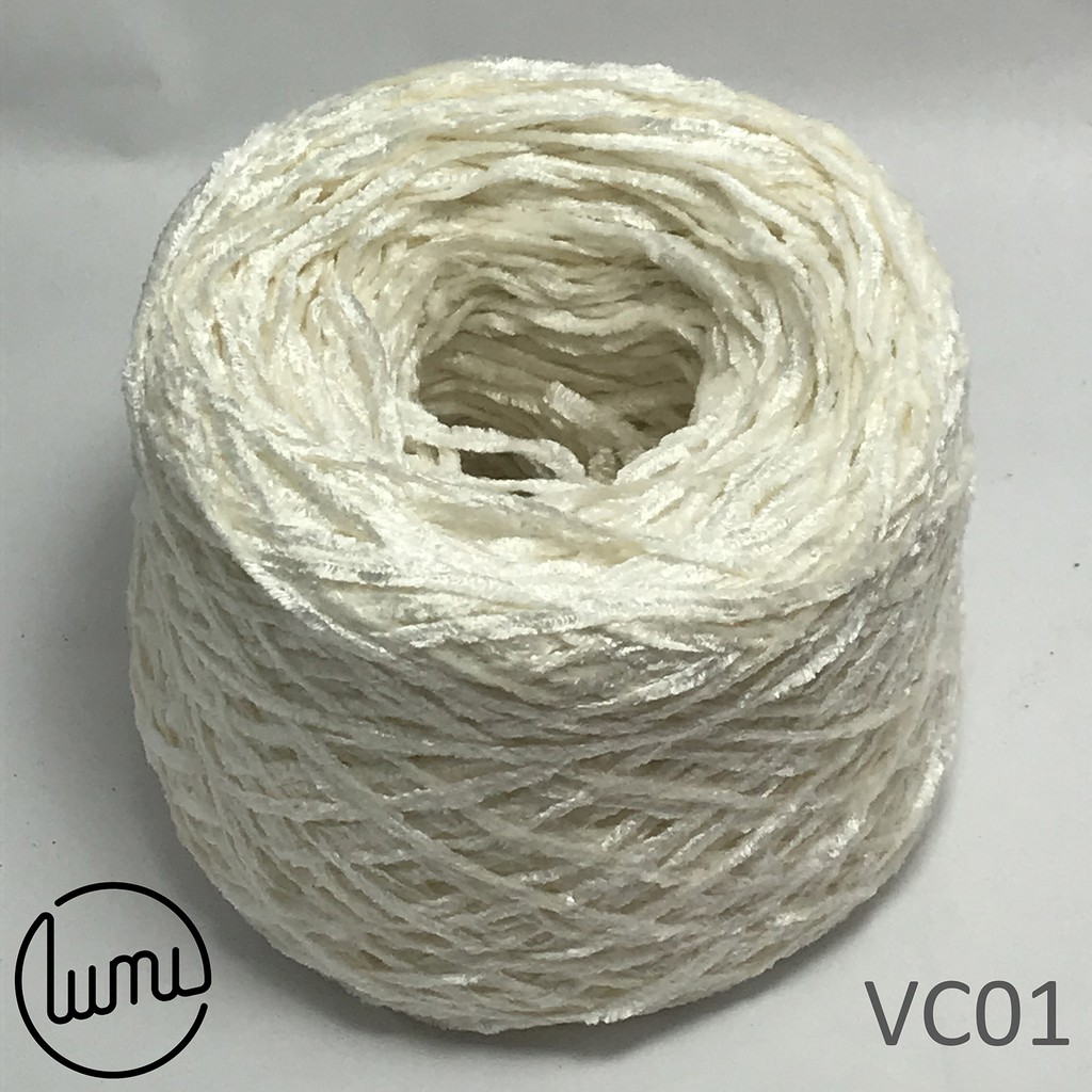 Lumi VC01 - VC04 Len Nhung Cotton Siêu Mềm Không Rụng Lông Cỡ Sợi Lớn 100gr