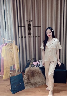 Bộ lụa chấm bi và lv
