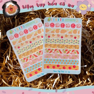 Sticker Fruity Washi & Dot-Hình dán trang trí, planner, bullet journal,trang trí sổ, hình dán dễ thương - tiemtaphoacona