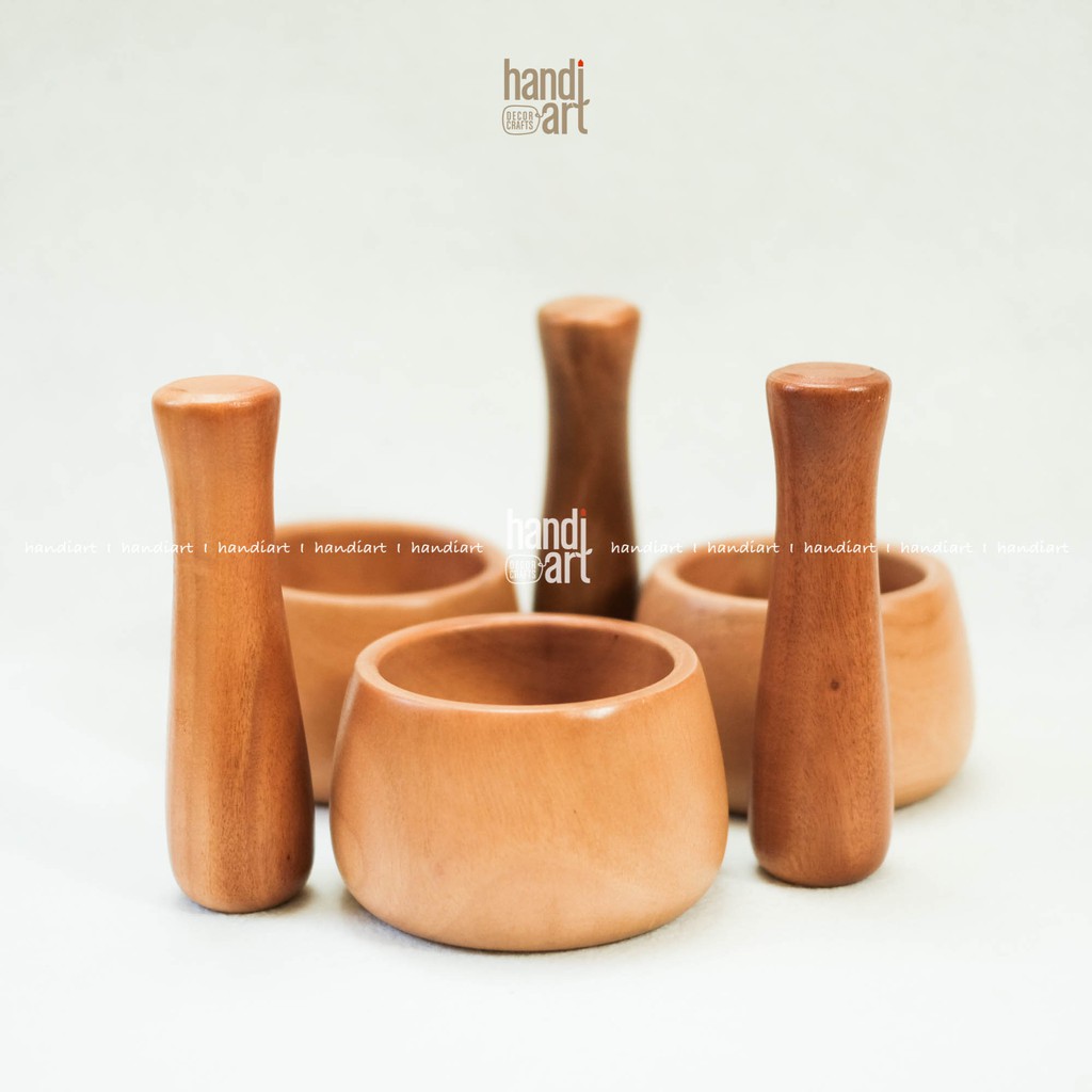 Bộ chày giã cối gỗ hiện đại- mortar pestle