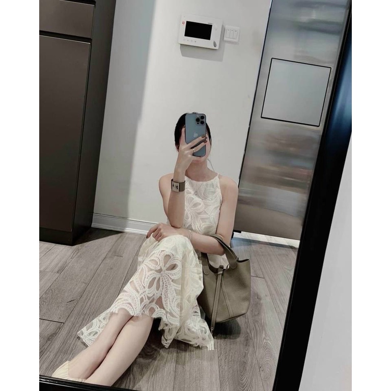 Váy ren cao cấp, váy cổ yếm, đầm ren xòe thời trang thiết kê siêu xinh