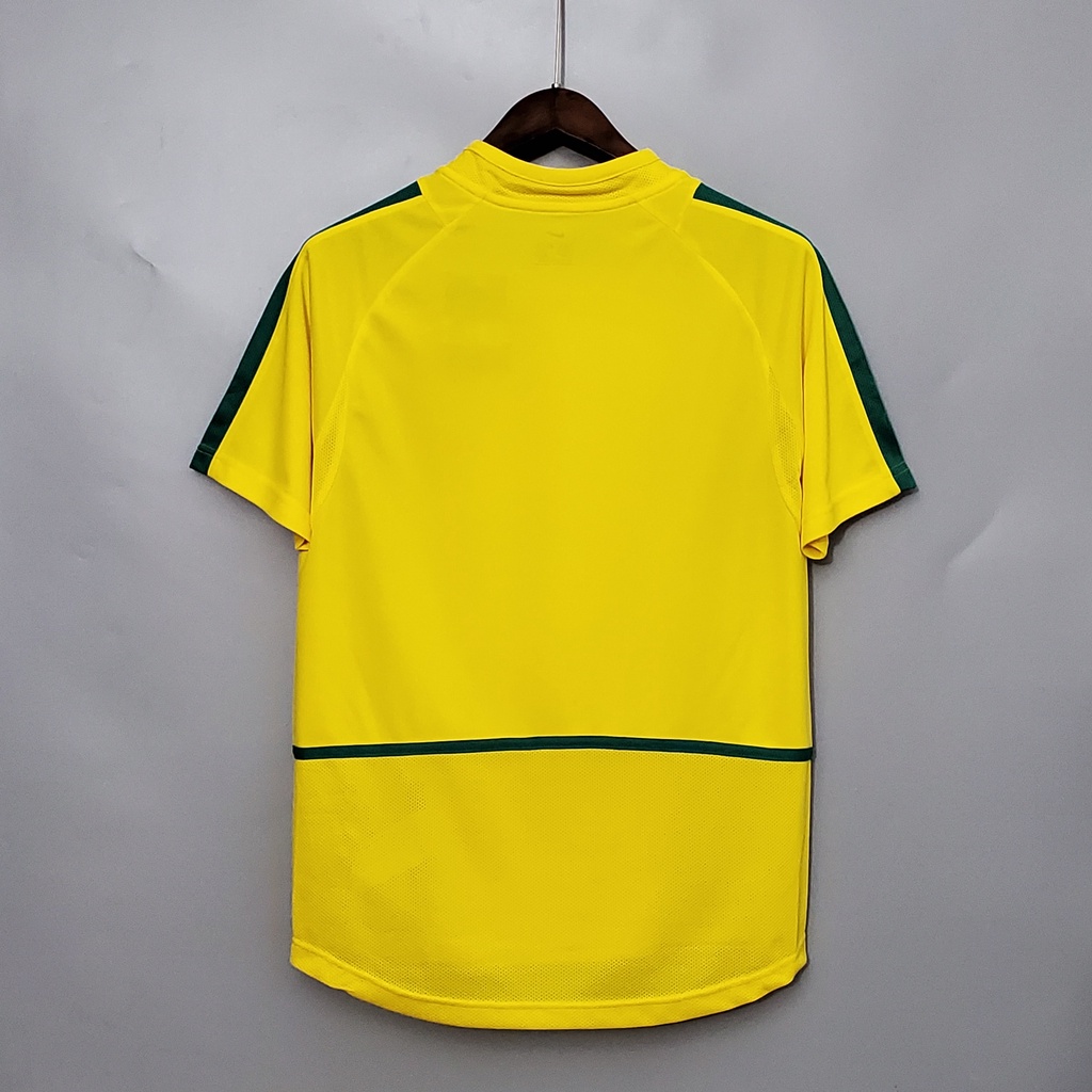Áo Bóng Đá Cổ Điển Đội Tuyển Ronaldo Rivaldo Ronaldinho Kak R.Carlos Brazil 2002