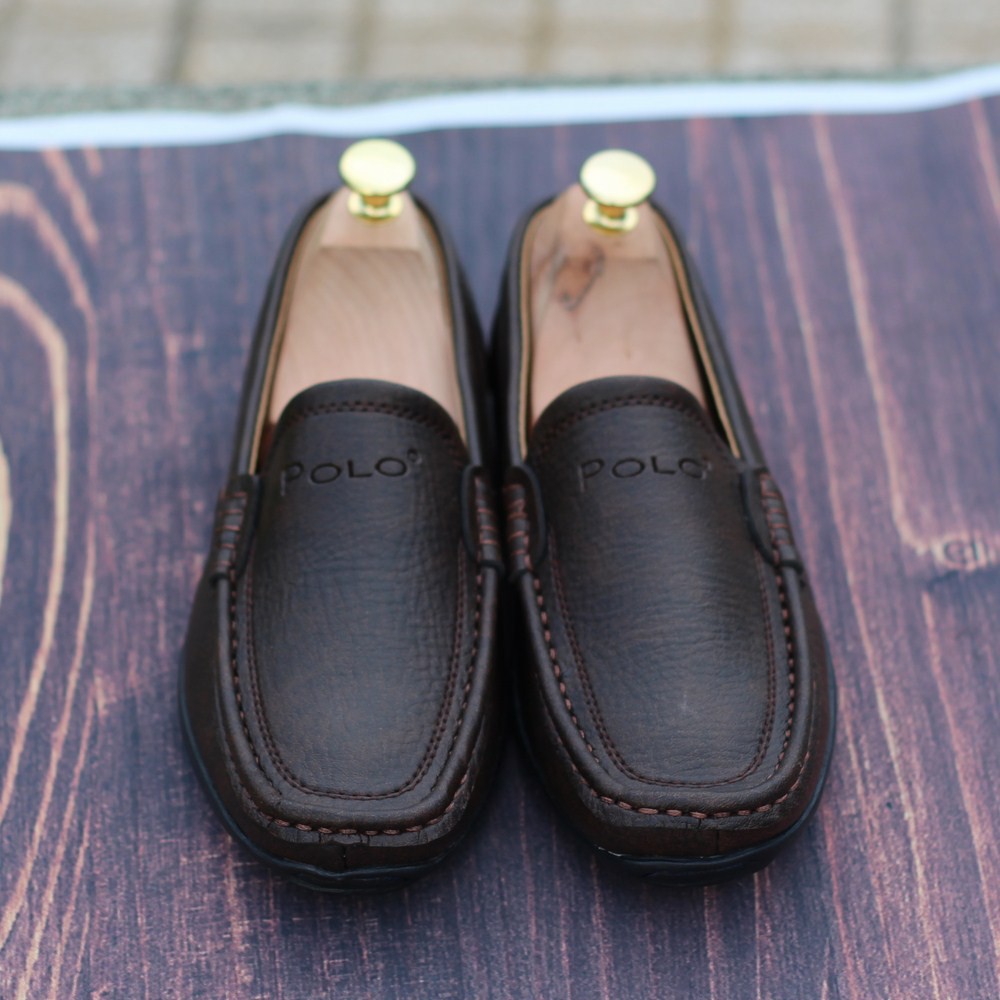 Giày Lười Plo Nâu Thời Trang