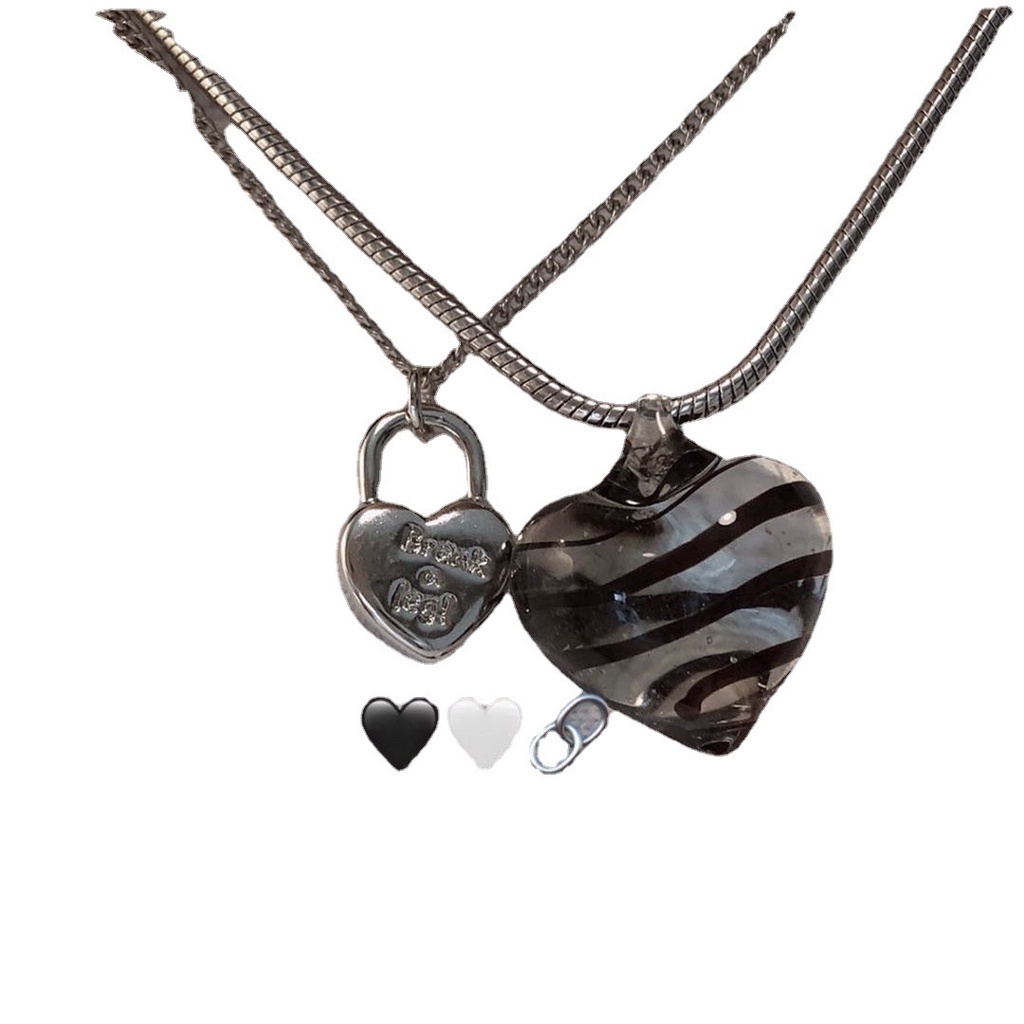 Dây Chuyền Hình Trái Tim Phong Cách Hip Hop 1 Thời Trang