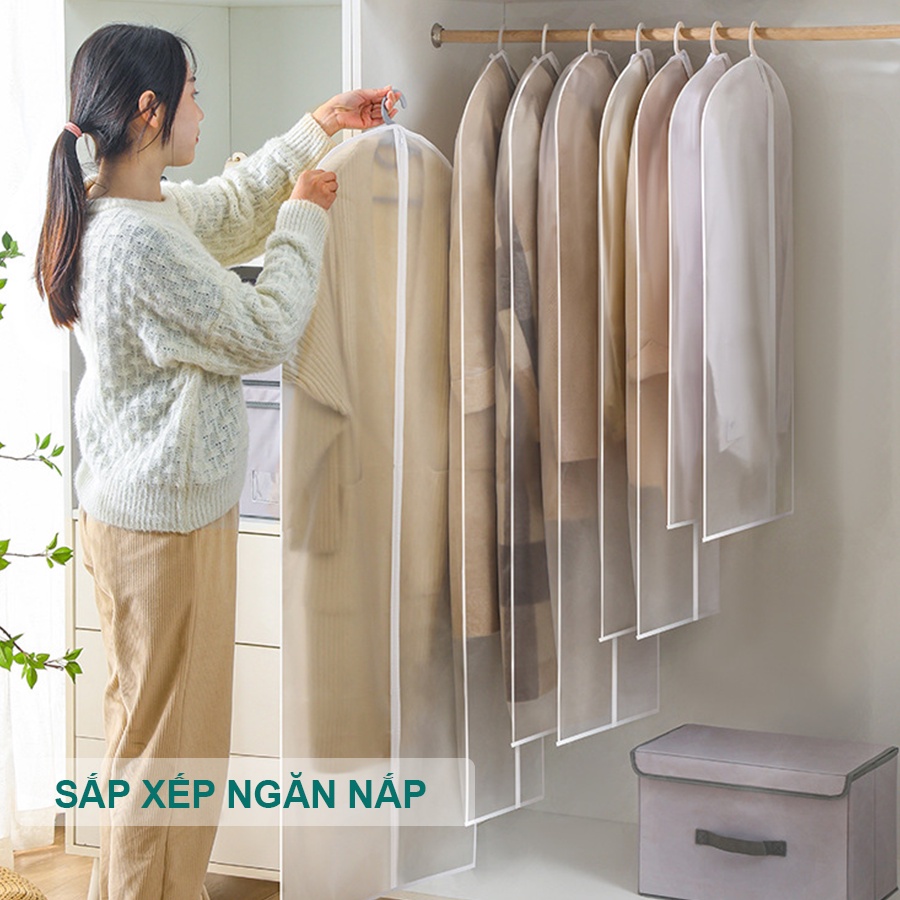 Túi Bọc Quần Áo Trong Suốt, Tú Nhựa Bảo vệ Quần Áo, Che Bụi Hiệu Quả V002