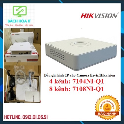 Đầu ghi hình IP Hikvision Ezviz 4 kênh 7104NI-Q1, 8 kênh 7108NI-Q1, chuyên dùng để add camera Ezviz | BigBuy360 - bigbuy360.vn