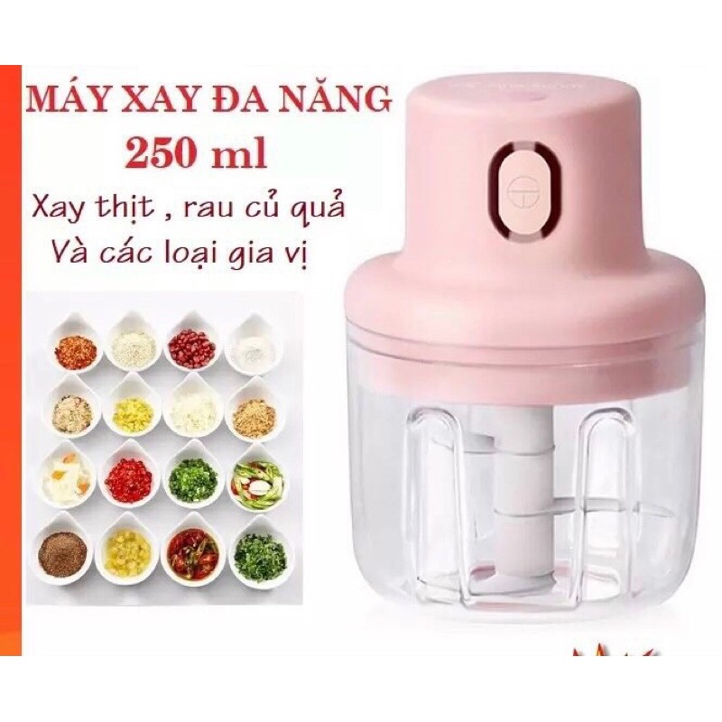 Máy xay mini cầm tay đa năng nhỏ gọn tiện lợi 250ml