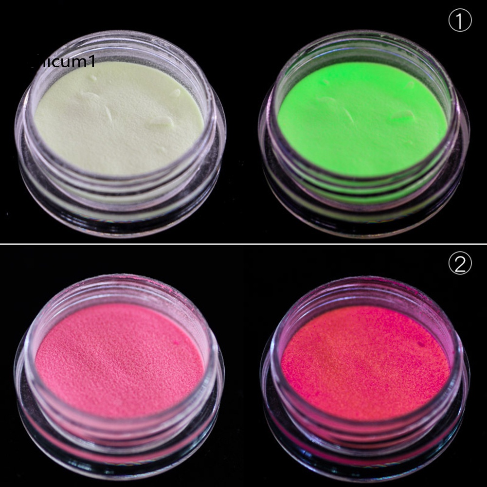 [Hàng mới về] Bột kim tuyến dạ quang lấp lánh trang trí móng tay chx2g