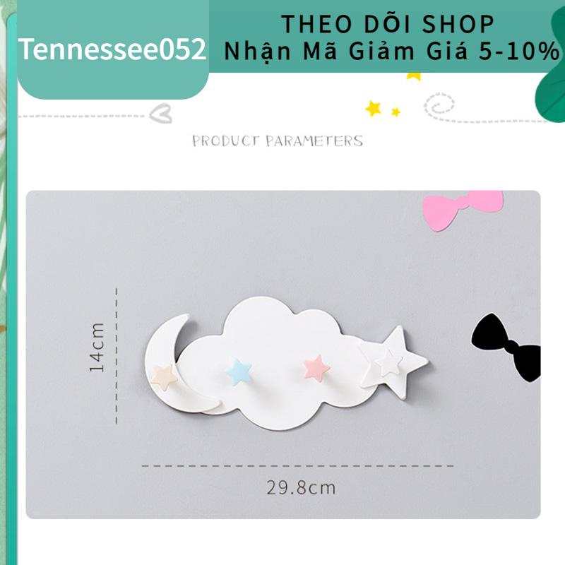 Tennessee052 Người giữ chìa khóa tường đám mây Độ dính chắc chắn Treo Hình dạng dễ thương Vô giá Móc áo khoác phòng ngủ cho nhà