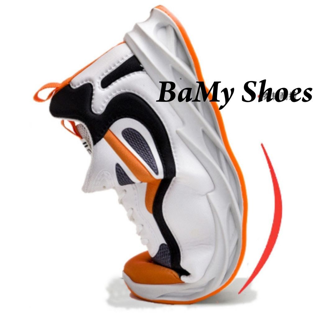 Giày Thể Thao Nam Đế Sóng 3D Vải Lưới Thoáng Khí Tăng chiều cao, Giày Sneaker nam chạy bộ tập thể dục