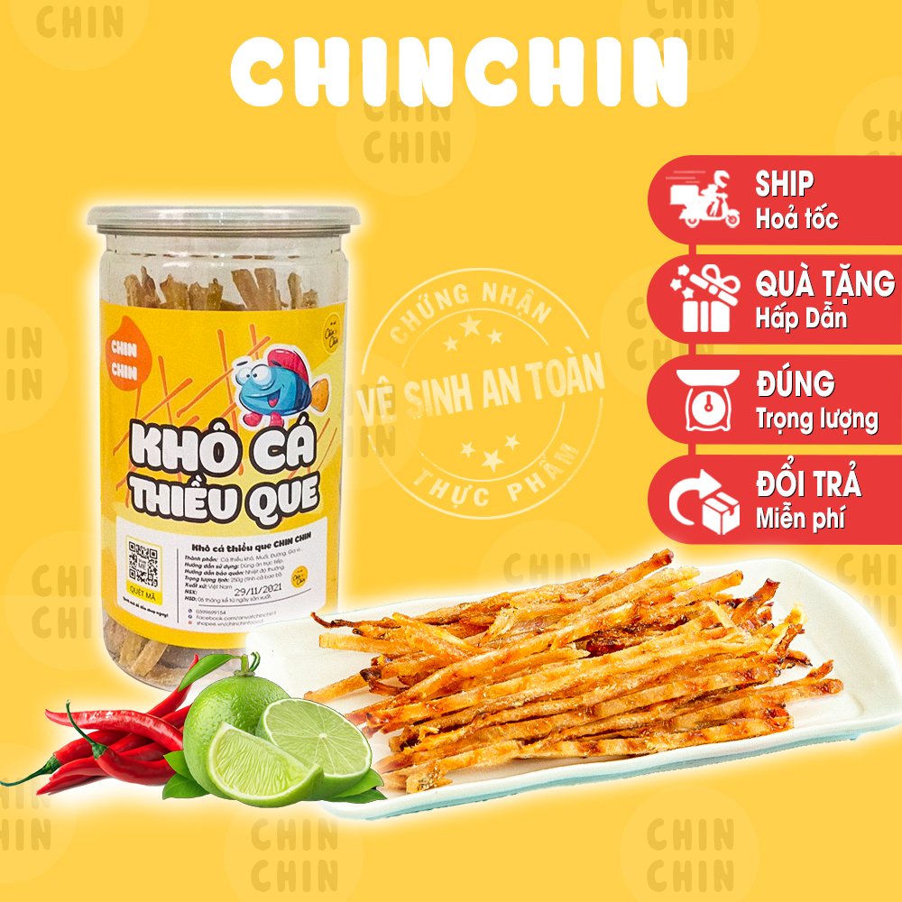 Khô cá thiều que cắt sợi 250g ChinChin,đồ ăn vặt Hà Nội bổ dưỡng giá rẻ giao hàng hoả tốc 1h