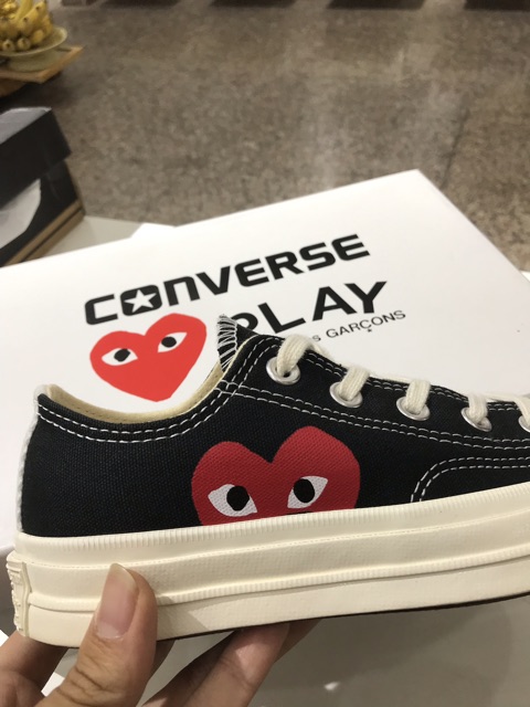 [CHÍNH HÃNG]Giày sneaker Converse CDG Đen - Trắng 🔥Bảo hành chính hãng 1 tháng 🔥[FREESHIP]