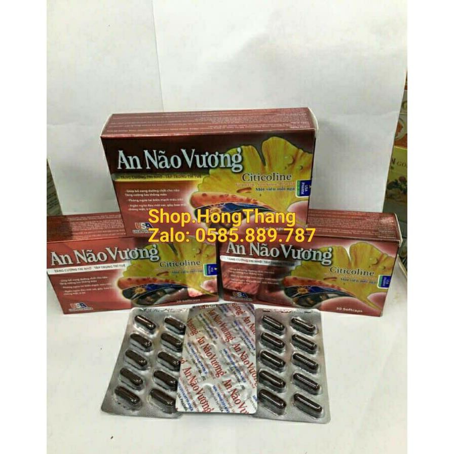 An Não Vương viên uống hoạt huyết dưỡng não, tăng cường lưu thông máu, giảm đau đầu chóng mặt, buồn nôn