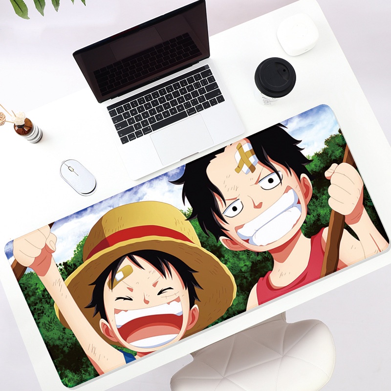 Lót chuột Anime,Lót chuột One Piece, Bàn di chuột 80x30 cm chống nước, chống bụi, di chuột êm