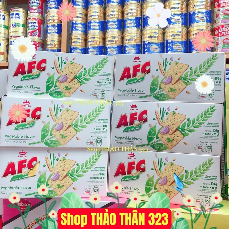 Bánh Dinh Dưỡng AFC (Vị Lúa Mì, Vị Rau) 100g