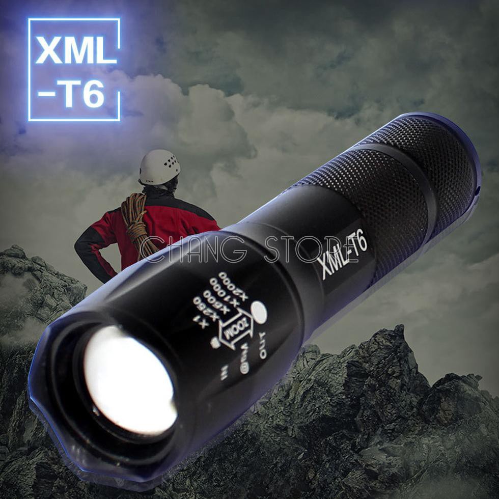 Đèn pin siêu sáng XML-T6 chống nước, thiết kế nhỏ gọn, tiện dụng, tầm chiếu sáng rộng
